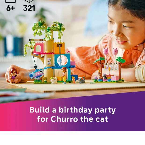 LEGO® Friends Cat Birthday Party & Tree House 42666