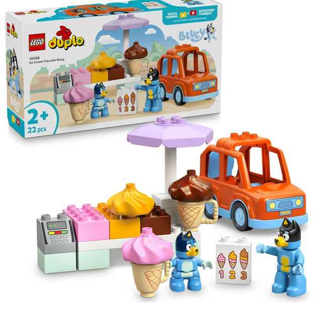 LEGO® DUPLO Bluey Ice Cream Trip with Bluey 10458