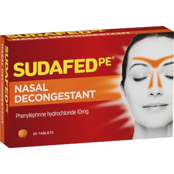 Sudafed Pe Nasal Decongestant Tablets 20 pack
