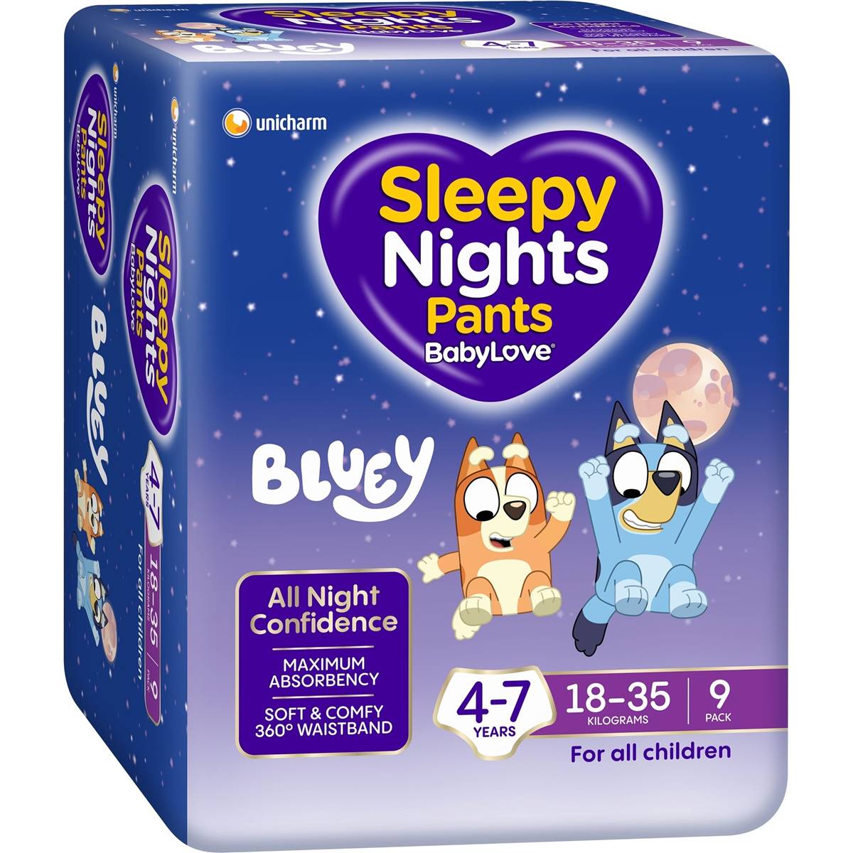 Babylove SleepyNights Pants 4-7 years (18-35kg) 9 pack