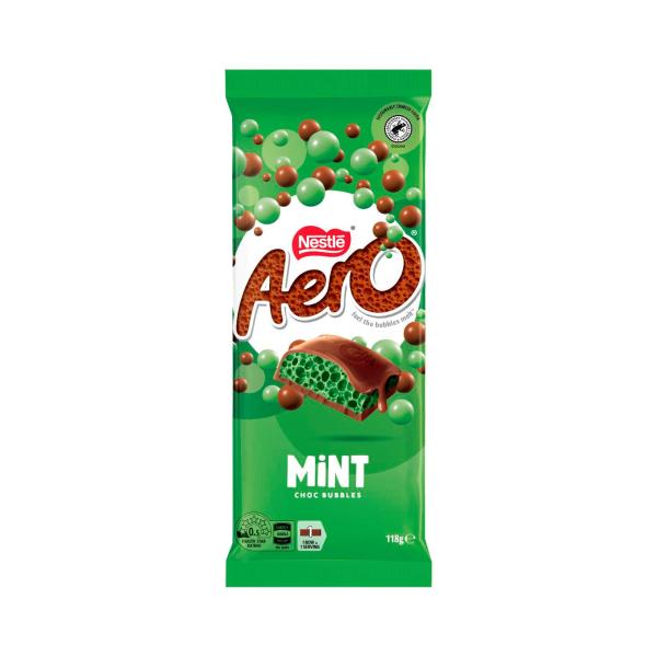 AERO PEPPERMINT MILK CHOCOLATE BLOCK:.:118 GRAM