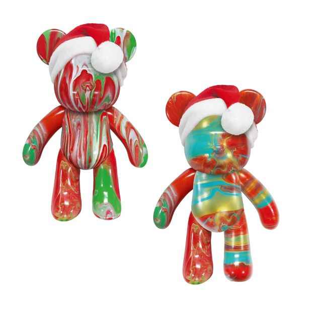 Pour Palz Festive Bear With Santa Hat