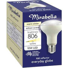 Mirabella LED R80 Reflector Edison Screw 10W 806lm Warm White Globe each