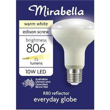 Mirabella LED R80 Reflector Edison Screw 10W 806lm Warm White Globe each