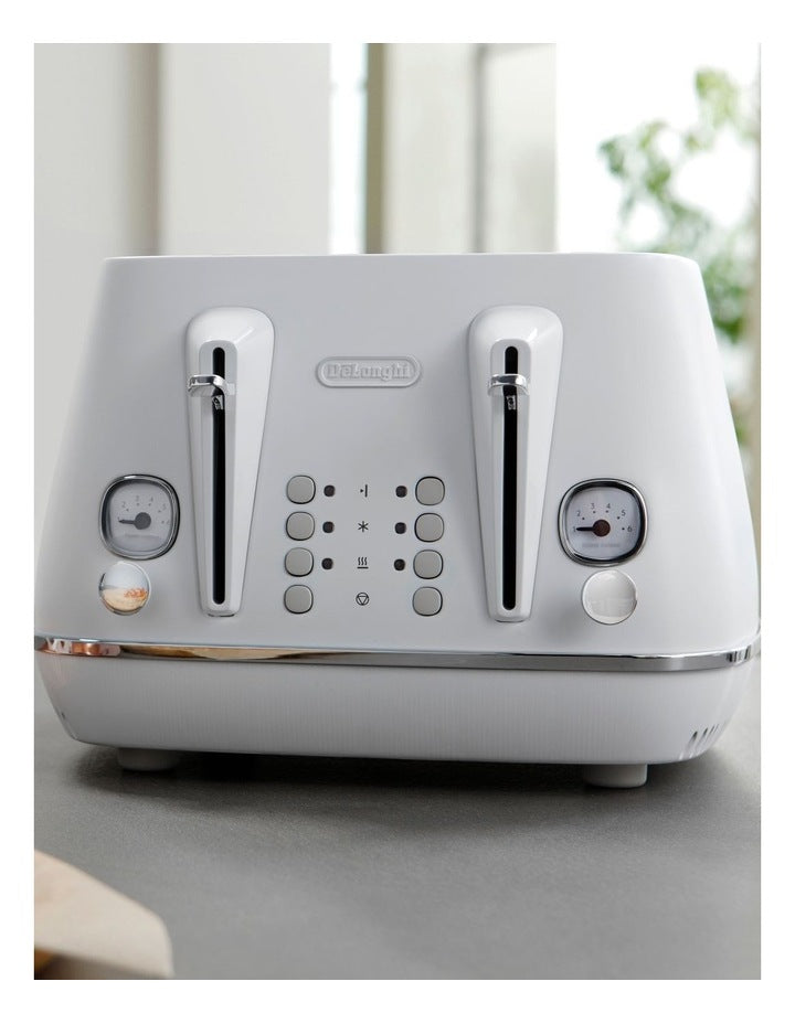 Distinta Moments 4 Slice Toaster in Sunshine White CTIN4003W
