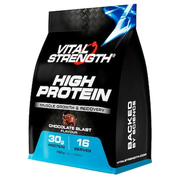 Vital Strength High Protein Powder Chocolate Muscle Growth & Recovery 750g
