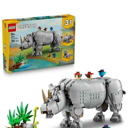 LEGO® Creator 3in1 Wild Animals: Majestic Rhino with Birds 31171