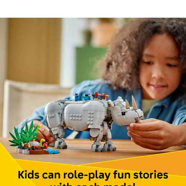 LEGO® Creator 3in1 Wild Animals: Majestic Rhino with Birds 31171