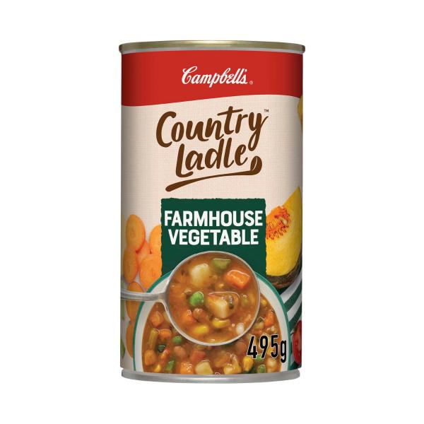CAMPBELLS COUNTRY LADLE SOUP:VEGETABLE FARMHOUSE:.:495 GRAM