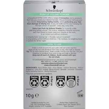 Schwarzkopf Extra Care Hair Styling Push Up Volume Powder 10g