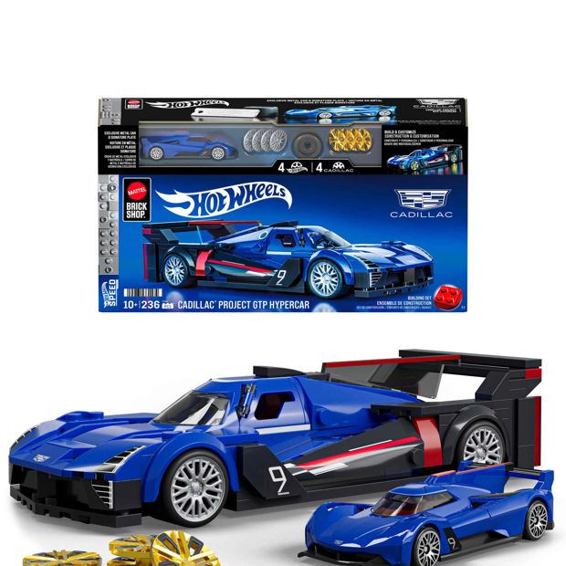 Mattel Brick Shop Hot Wheels Cadillac Project GTP Hypercar Building Toy Kit