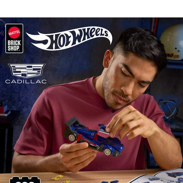 Mattel Brick Shop Hot Wheels Cadillac Project GTP Hypercar Building Toy Kit