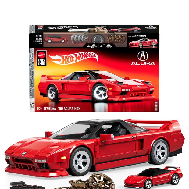Mattel Brick Shop Hot Wheels ’90 Acura NSX Building Toy Kit