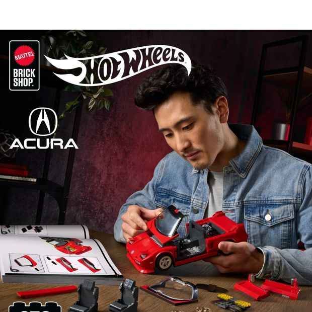 Mattel Brick Shop Hot Wheels ’90 Acura NSX Building Toy Kit