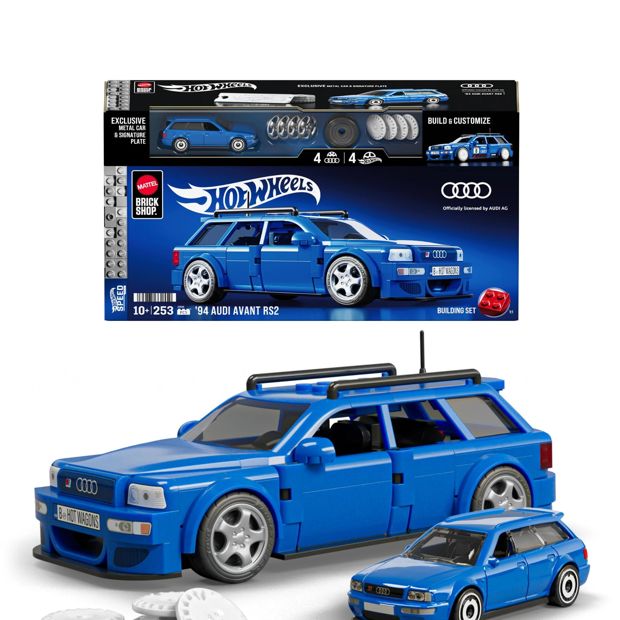 Mattel Brick Shop Hot Wheels '94 Audi Avant RS2 Building Toy Kit