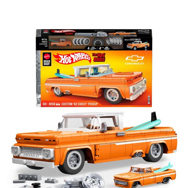 Mattel Brick Shop Hot Wheels Custom ’62 Chevy Pickup Building Toy Kit
