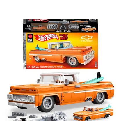 Mattel Brick Shop Hot Wheels Custom ’62 Chevy Pickup Building Toy Kit