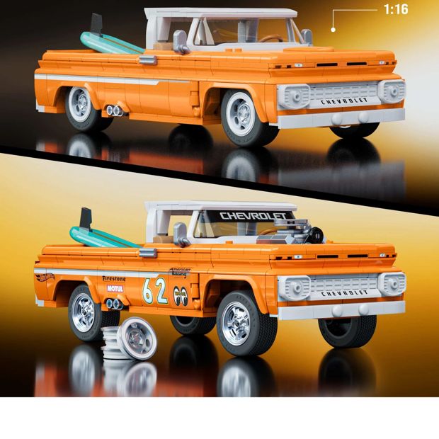 Mattel Brick Shop Hot Wheels Custom ’62 Chevy Pickup Building Toy Kit