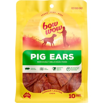 Bow Wow All Natural Pig Ears Dog Treats 10 pack