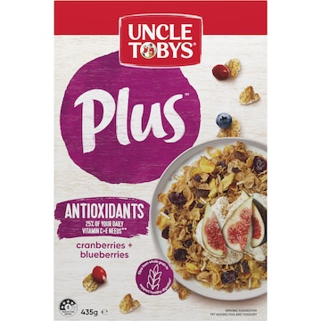 Uncle Tobys Cereal Plus Antioxidant 435g