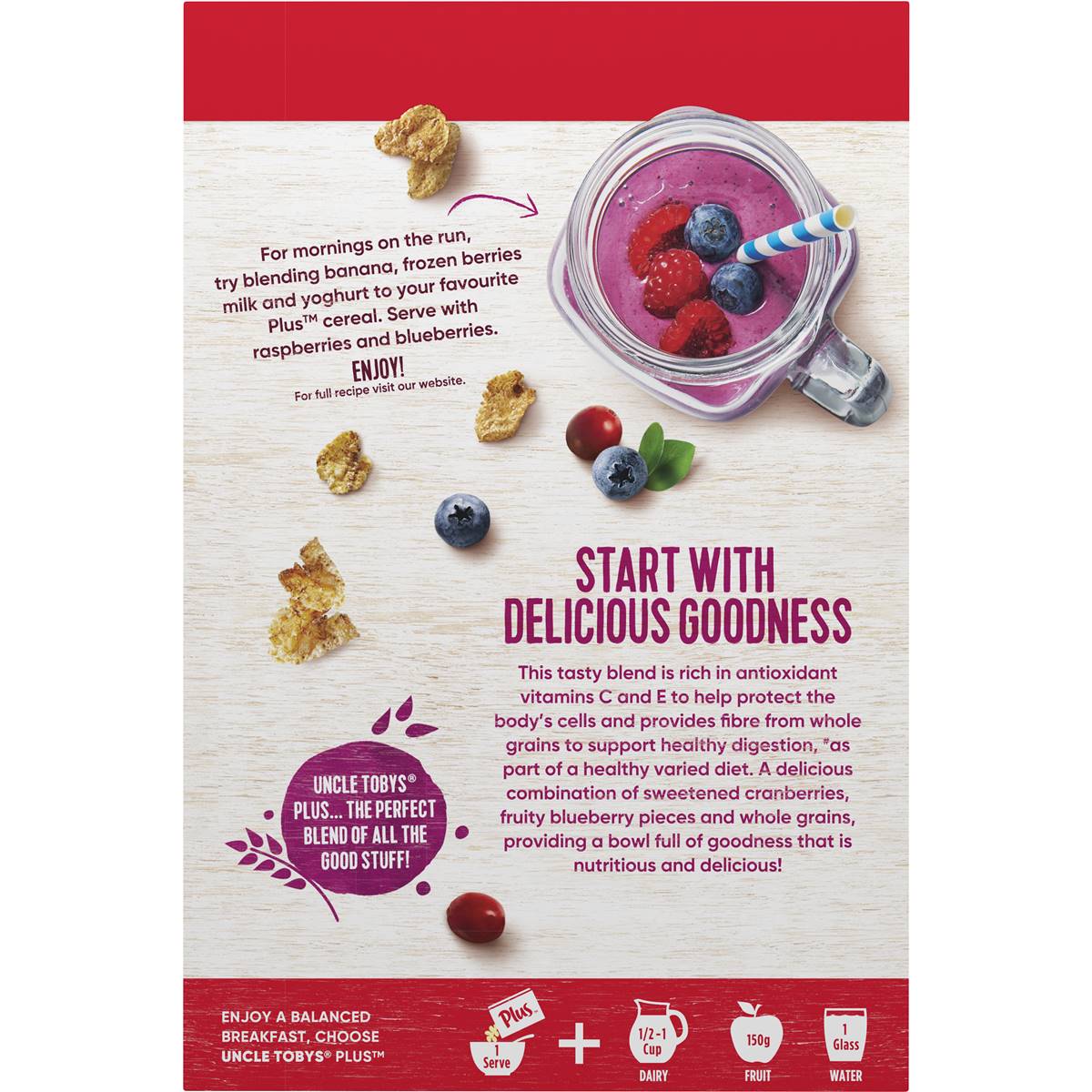 Uncle Tobys Cereal Plus Antioxidant 435g