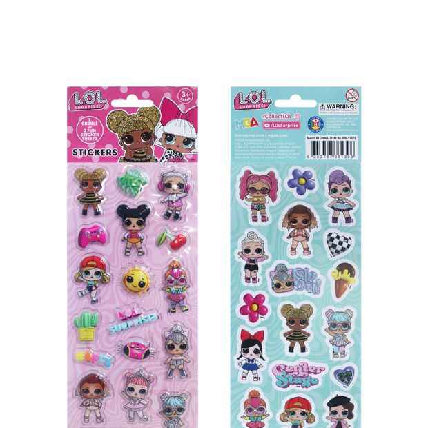 L.O.L Bubble Stickers 3 Pack
