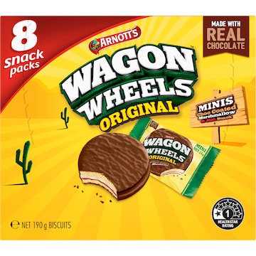 Arnott's Wagon Wheels Chocolate Biscuits 8 pack