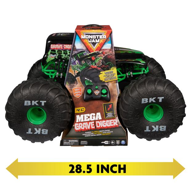 Monster Jam Official Mega Grave Digger All-Terrain 1:6 Scale Remote Control Monster Truck