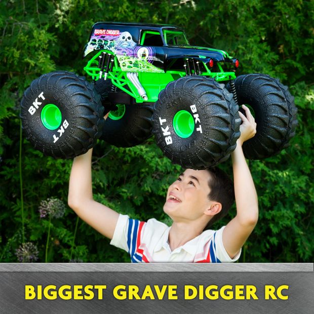 Monster Jam Official Mega Grave Digger All-Terrain 1:6 Scale Remote Control Monster Truck