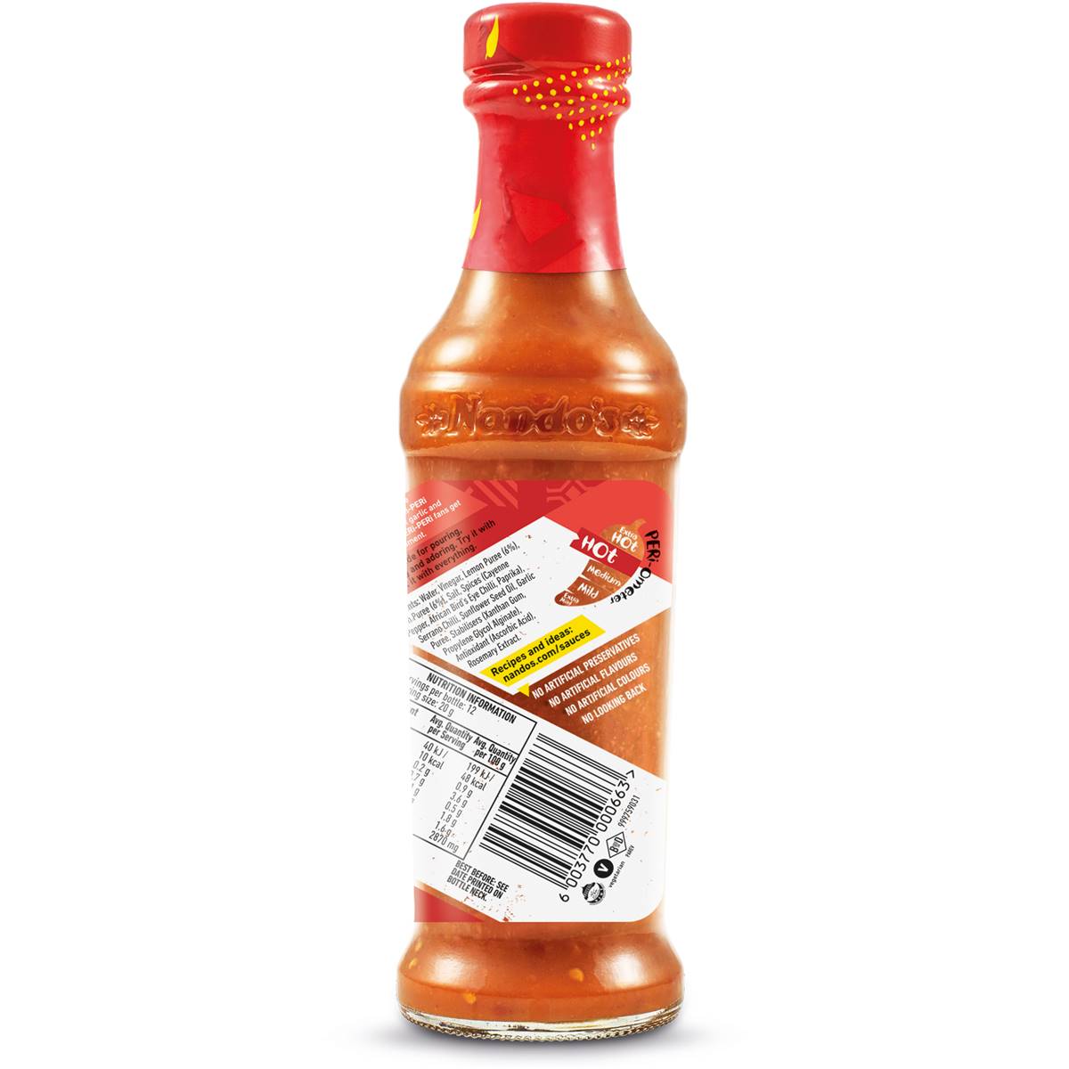 Nando's Hot Peri-Peri Chilli Sauce Peri Peri Sauce 250g