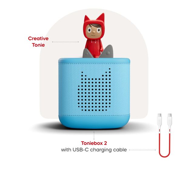 Tonies - Toniebox 2 Starter Set with Creative Tonie Rubie - Sky Blue