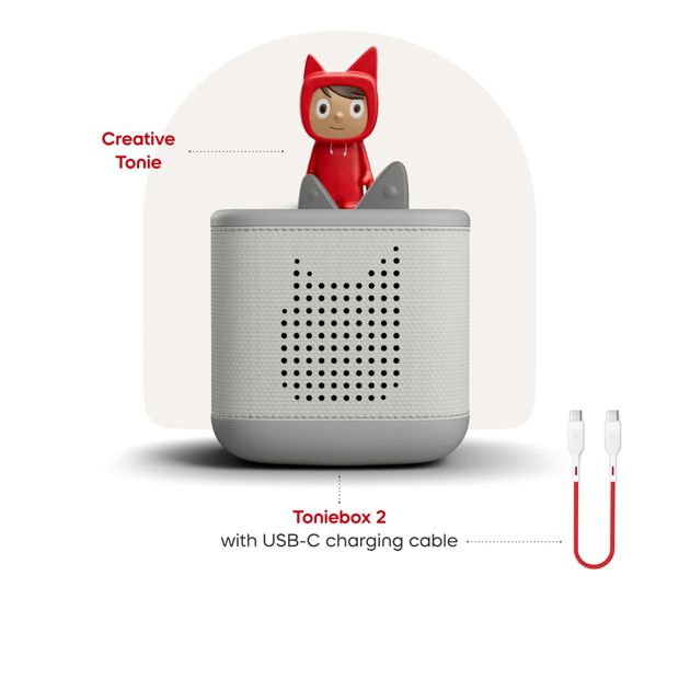Tonies - Toniebox 2 Starter Set with Creative Tonie Rubie - Moon Grey