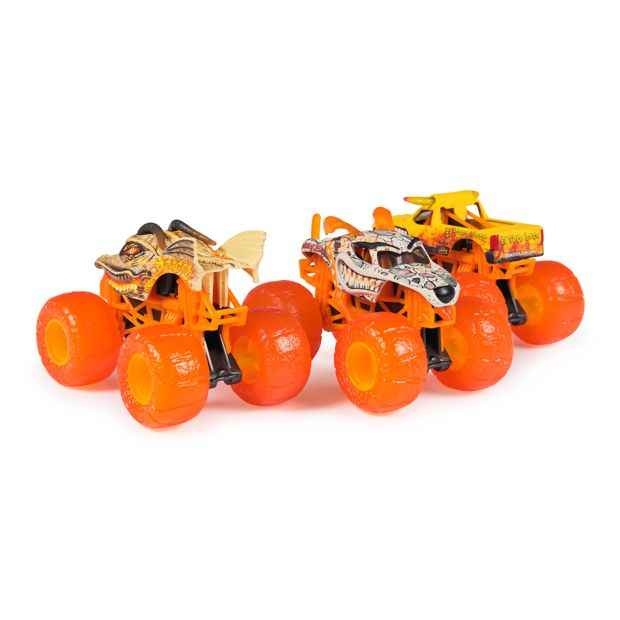 Monster Jam Earth Set: Official El Toro Loco, Dalmatian, Dragon 1:64 Scale Die-Cast Monster Trucks 3 Pack