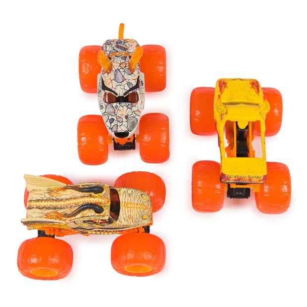Monster Jam Earth Set: Official El Toro Loco, Dalmatian, Dragon 1:64 Scale Die-Cast Monster Trucks 3 Pack
