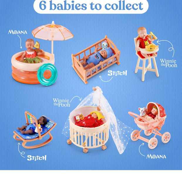 Mini Surprise Collectible Baby Doll with Disney Accessories