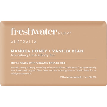 Freshwater Farm Australia Manuka Honey & Vanilla Body Bar 200g