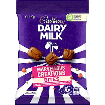 Cadbury Dairy Milk Chocolate Marvellous Creations Bites Bag 120g