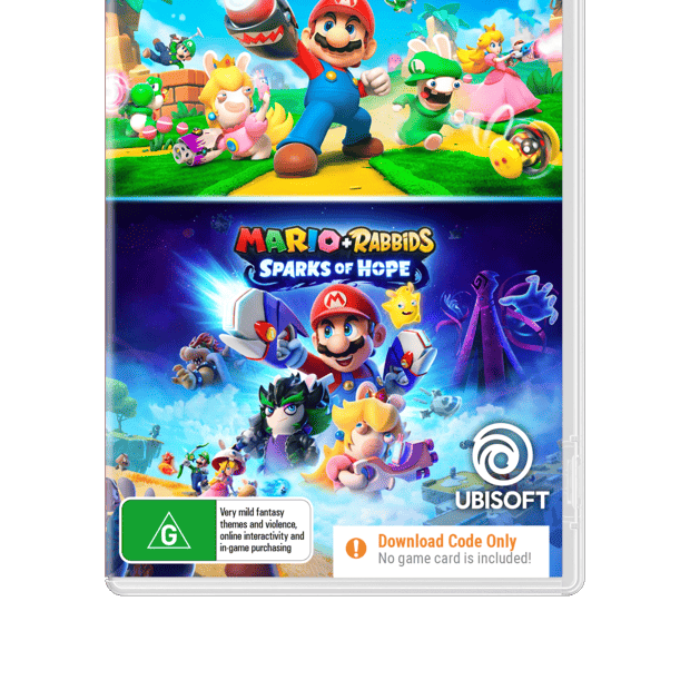 Mario + Rabbids Kingdom Battle & Sparks of Hope Bundle (Code in Box) - Nintendo Switch
