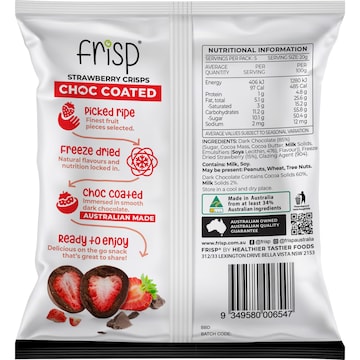 Frisp Strawberries Crisps Chocolate Coated 100g