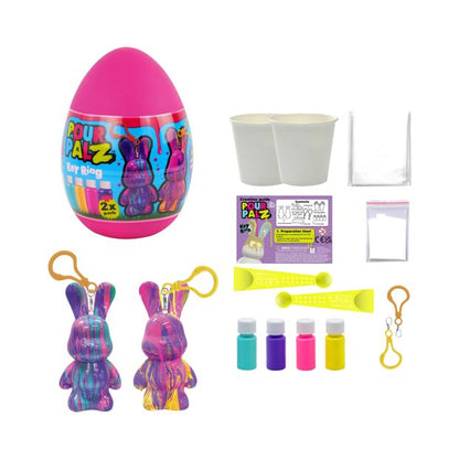 Bunny Keyring Craft Kit - Two Pack Egg