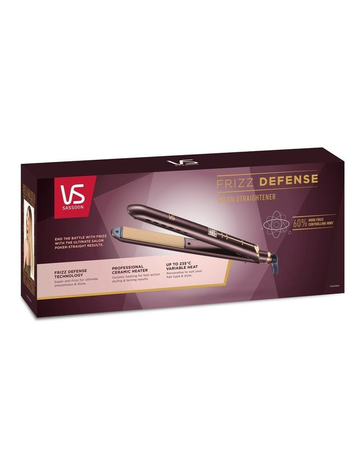 Frizz Defense Salon Hair Straightener in Mahogony VSS2068A
