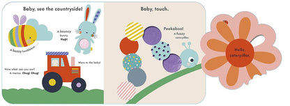 Baby Touch Peekaboo Touch and Feel (Board Book) from Lemon Ribbon Studio Interactive Kids Picture Book