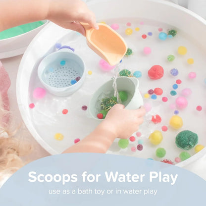 Inspire My Play Pastel Silicone Mini Scoops 4pcs Motor Skills Developmental Toys 10m+