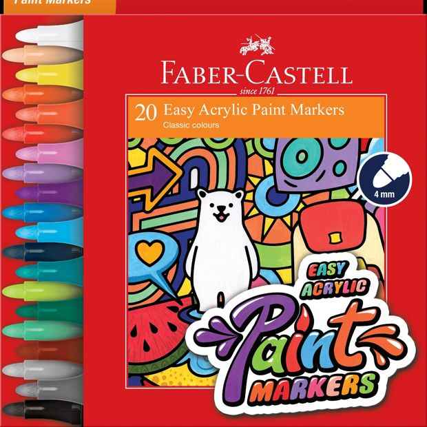 Faber-Castell Easy Acrylic Paint Marker Box Of 20