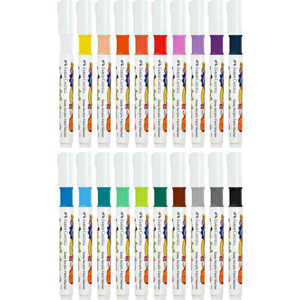 Faber-Castell Easy Acrylic Paint Marker Box Of 20