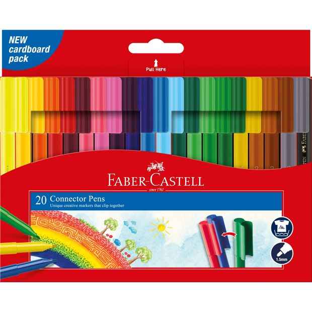 20 Pack Faber-Castell Connector Pens