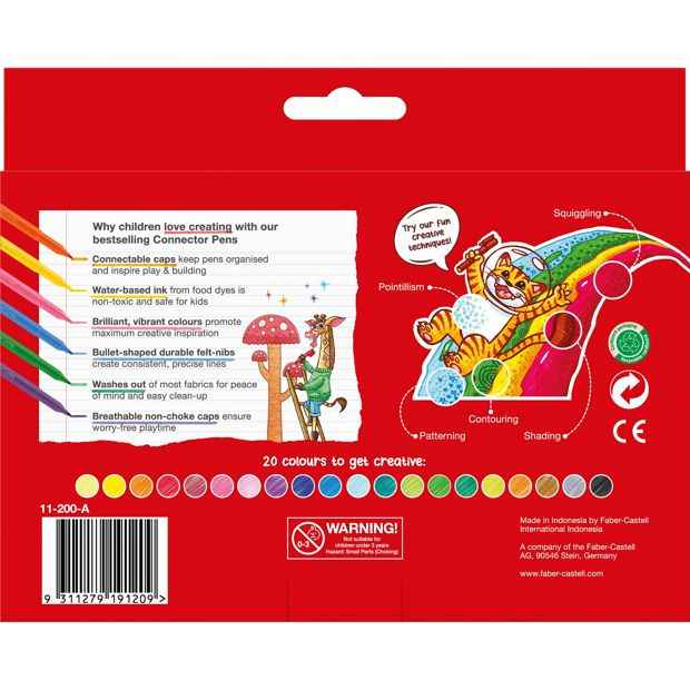 20 Pack Faber-Castell Connector Pens