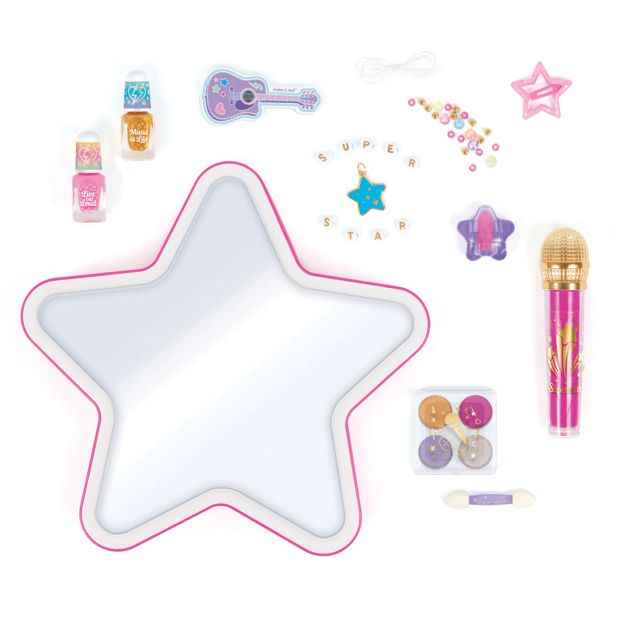 Kids' Styling & Cosmetic Studio with Light-Up Mirror