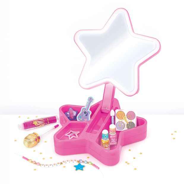 Kids' Styling & Cosmetic Studio with Light-Up Mirror