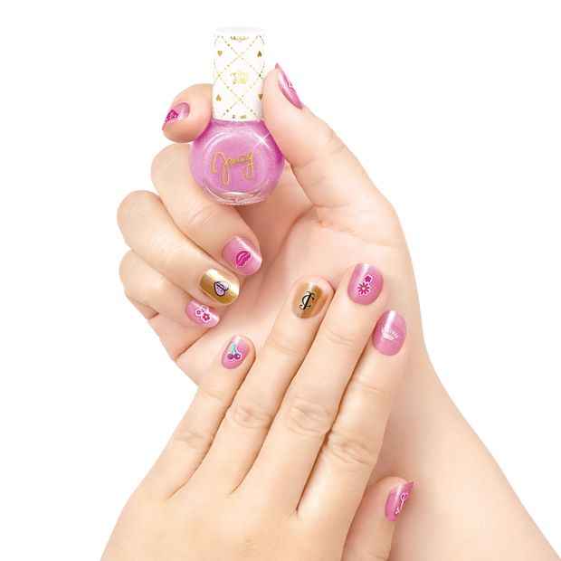 Glitter Nail Polish Set with Stickers, Seven Colours